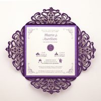 Pochette shop violette mariage